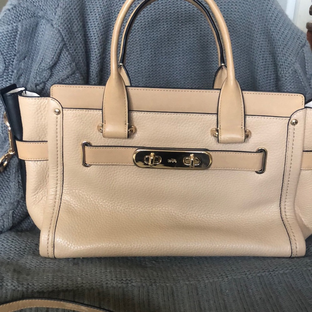 Coach swagger carryall in colorblock